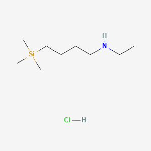 molecular formula C9H24ClNSi B13449417 Ethyl[4-(trimethylsilyl)butyl]amine hydrochloride 