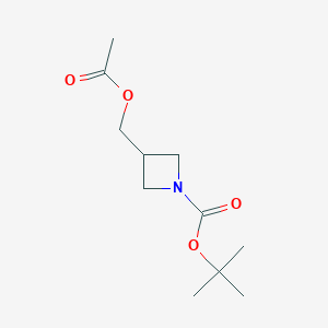 molecular formula C11H19NO4 B13449424 Tert-butyl 3-(acetoxymethyl)azetidine-1-carboxylate 