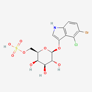 molecular formula C14H15BrClNO9S B13449434 ((2R,3R,4S,5R,6S)-6-((5-Bromo-4-chloro-1H-indol-3-yl)oxy)-3,4,5-trihydroxytetrahydro-2H-pyran-2-yl)methyl hydrogen sulfate 