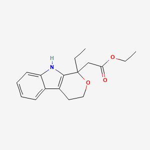 molecular formula C17H21NO3 B13449435 1,3,4,9-Tetrahydro-1-ethyl-pyrano[3,4-b]indole-1-acetic Acid Ethyl Ester 