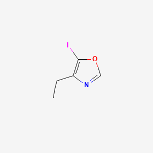 molecular formula C5H6INO B13449496 4-Ethyl-5-iodo-1,3-oxazole 