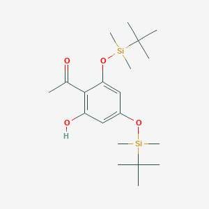 molecular formula C20H36O4Si2 B13449511 1-[2,4-Bis[[(1,1-dimethylethyl)dimethylsilyl]oxy]-6-hydroxyphenyl]ethanone 