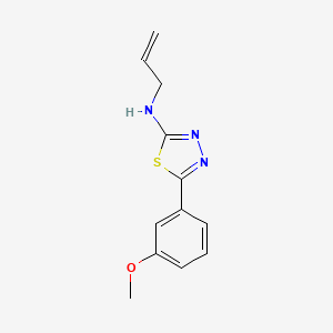 molecular formula C12H13N3OS B1344957 N-allyl-5-(3-methoxyphenyl)-1,3,4-thiadiazol-2-amine CAS No. 1134335-20-8