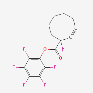 molecular formula C15H10F6O2 B13449602 Pentafluorophenyl 3-Fluoro-cyclooctyne 3-Carboxylate 