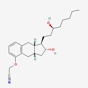 molecular formula C23H33NO3 B13449631 Descarboxymethyl Cyanomethyl Treprostinil 