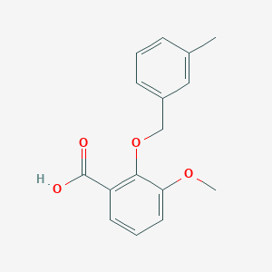molecular formula C16H16O4 B1344965 3-Methoxy-2-[(3-methylbenzyl)oxy]benzoic acid CAS No. 1142201-98-6