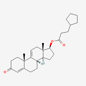molecular formula C27H38O3 B13449698 Delta 9,11 Testosterone Cypionate 