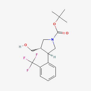 tert-butyl (3S,4R)-3-(hydroxymethyl)-4-[2-(trifluoromethyl)phenyl]pyrrolidine-1-carboxylate