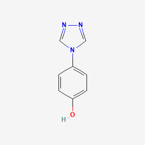 molecular formula C8H7N3O B1344975 4-(4H-1,2,4-triazol-4-yl)phenol CAS No. 98581-86-3