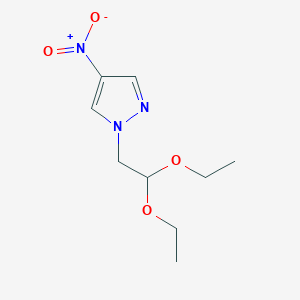 molecular formula C9H15N3O4 B1344977 1-(2,2-diethoxyethyl)-4-nitro-1H-pyrazole CAS No. 1171746-58-9