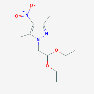 molecular formula C11H19N3O4 B1344978 1-(2,2-diethoxyethyl)-3,5-dimethyl-4-nitro-1H-pyrazole CAS No. 1171000-90-0