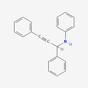 molecular formula C21H17N B13449790 N-(1,3-diphenylprop-2-yn-1-yl)aniline 