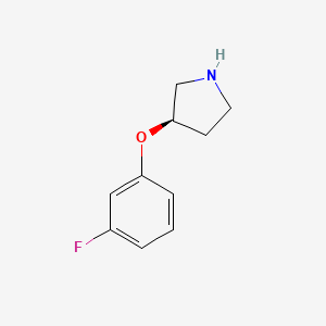 molecular formula C10H12FNO B13449791 (3R)-3-(3-fluorophenoxy)pyrrolidine 