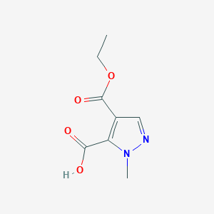 molecular formula C8H10N2O4 B1344980 4-(乙氧羰基)-1-甲基-1H-吡唑-5-羧酸 CAS No. 81303-65-3