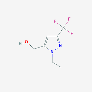 molecular formula C7H9F3N2O B1344981 (1-ethyl-3-(trifluoromethyl)-1H-pyrazol-5-yl)methanol CAS No. 1173266-46-0