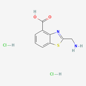 molecular formula C9H10Cl2N2O2S B13449817 2-(Aminomethyl)-1,3-benzothiazole-4-carboxylic acid dihydrochloride 