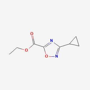 molecular formula C8H10N2O3 B1344985 Ethyl 3-cyclopropyl-1,2,4-oxadiazole-5-carboxylate CAS No. 1018125-29-5