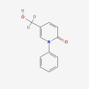 molecular formula C12H11NO2 B13449854 5-Hydroxymethyl Pirfenidone-d2 