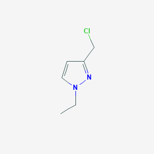 molecular formula C6H9ClN2 B1344987 3-(chloromethyl)-1-ethyl-1H-pyrazole CAS No. 1172973-66-8