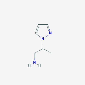molecular formula C6H11N3 B1344988 2-(1H-pyrazol-1-yl)propan-1-amine CAS No. 1172384-23-4
