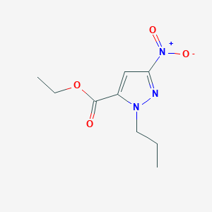 molecular formula C9H13N3O4 B1344991 ethyl 3-nitro-1-propyl-1H-pyrazole-5-carboxylate CAS No. 1170291-12-9