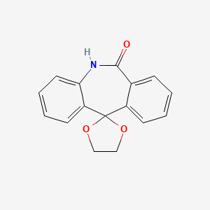 molecular formula C16H13NO3 B13449956 spiro[1,3-dioxolane-2,11'-5H-benzo[c][1]benzazepine]-6'-one CAS No. 1153-07-7