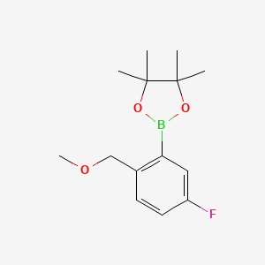 molecular formula C14H20BFO3 B13449960 2-(5-Fluoro-2-(methoxymethyl)phenyl)-4,4,5,5-tetramethyl-1,3,2-dioxaborolane 