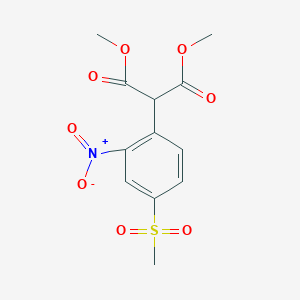 molecular formula C12H13NO8S B1344997 Dimethyl 2-(4-(methylsulfonyl)-2-nitrophenyl)malonate CAS No. 917562-22-2