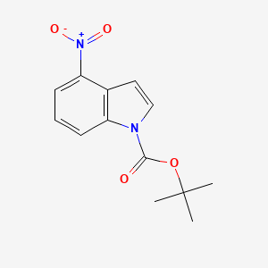 molecular formula C13H14N2O4 B1344998 1-Boc-4-硝基吲哚 CAS No. 913836-24-5