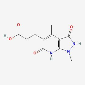 3-{1,4-dimethyl-3,6-dioxo-1H,2H,3H,6H,7H-pyrazolo[3,4-b]pyridin-5-yl}propanoic acid