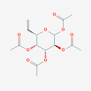 molecular formula C15H20O9 B13450021 [(2S,3R,4R,5S)-4,5,6-triacetyloxy-2-ethenyloxan-3-yl] acetate 