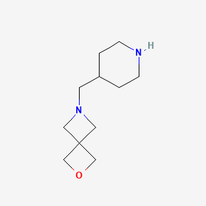 molecular formula C11H20N2O B13450034 6-[(Piperidin-4-yl)methyl]-2-oxa-6-azaspiro[3.3]heptane 