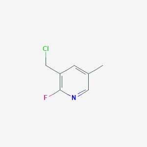 molecular formula C7H7ClFN B13450041 3-(Chloromethyl)-2-fluoro-5-methylpyridine 