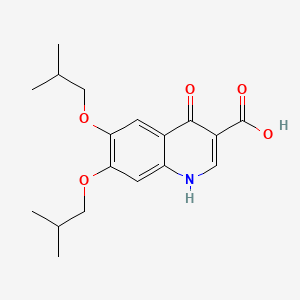 molecular formula C18H23NO5 B13450052 3-Quinolinecarboxylic acid, 1,4-dihydro-6,7-bis(2-methylpropoxy)-4-oxo- CAS No. 53776-45-7