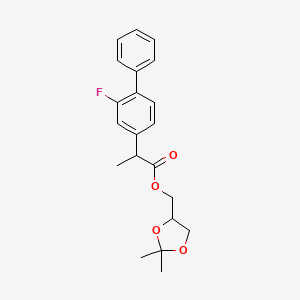 molecular formula C21H23FO4 B13450060 (2,2-Dimethyl-1,3-dioxolan-4-yl)methyl 2-(2-Fluoro-[1,1'-biphenyl]-4-yl)propanoate 