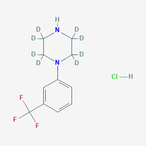 molecular formula C11H14ClF3N2 B13450066 1-(alpha,alpha,alpha-Trifluoro-m-tolyl)piperazine-d8 Hydrochloride 