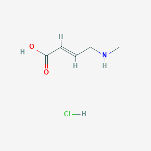 molecular formula C5H10ClNO2 B13450093 (2E)-4-(methylamino)but-2-enoic acid hydrochloride 