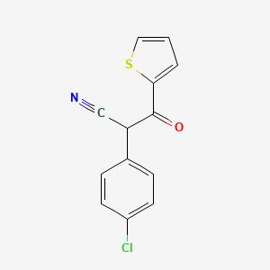 molecular formula C13H8ClNOS B13450094 2-(4-Chlorophenyl)-3-oxo-3-(thiophen-2-yl)propanenitrile CAS No. 96514-30-6