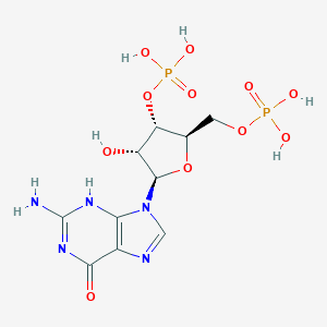 molecular formula C10H15N5O11P2 B134501 guanosine 3',5'-diphosphate CAS No. 145464-28-4