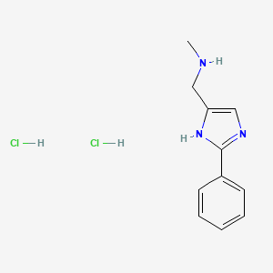 molecular formula C11H15Cl2N3 B13450117 methyl[(2-phenyl-1H-imidazol-4-yl)methyl]amine dihydrochloride 