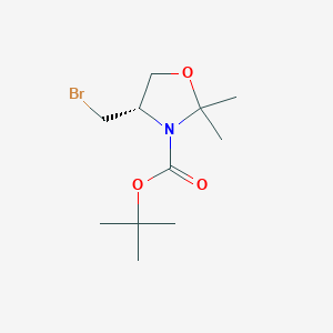 molecular formula C11H20BrNO3 B1345014 tert-butyl (4S)-4-(bromomethyl)-2,2-dimethyl-1,3-oxazolidine-3-carboxylate CAS No. 857906-94-6
