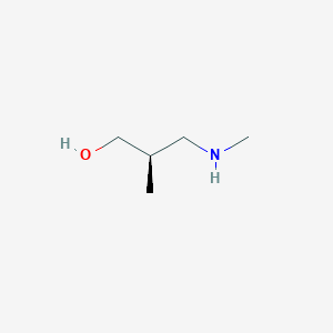molecular formula C5H13NO B13450155 (2R)-2-methyl-3-(methylamino)propan-1-ol 