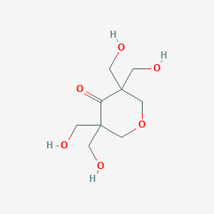 molecular formula C9H16O6 B13450172 3,3,5,5-Tetrakis(hydroxymethyl)oxan-4-one 