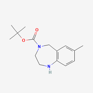 molecular formula C15H22N2O2 B1345021 4-Boc-7-甲基-2,3,4,5-四氢-1H-苯并[e][1,4]二氮杂环 CAS No. 886364-42-7