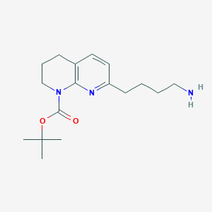 molecular formula C17H27N3O2 B1345022 8-N-Boc-5,6,7,8-四氢-1,8-萘啶-2-丁胺 CAS No. 886362-42-1