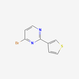 molecular formula C8H5BrN2S B13450266 4-Bromo-2-(thiophen-3-YL)pyrimidine 