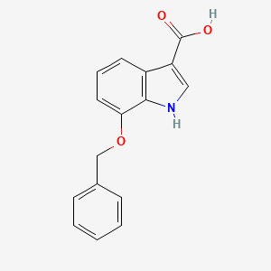 molecular formula C16H13NO3 B1345029 7-Benzyloxy-1H-indole-3-carboxylic acid CAS No. 24370-75-0