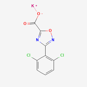 molecular formula C9H3Cl2KN2O3 B13450305 Potassium 3-(2,6-dichlorophenyl)-1,2,4-oxadiazole-5-carboxylate 