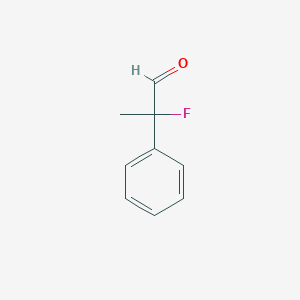 molecular formula C9H9FO B13450317 2-Fluoro-2-phenylpropanal 