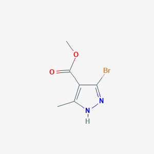 molecular formula C6H7BrN2O2 B13450338 methyl 3-bromo-5-methyl-1H-pyrazole-4-carboxylate 